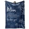 Gifts for Mom, Mom Birthday Gifts Blanket, Moms Gift for Women from Daughter Son, We Love You Present for Mother Mommy Mothers Day Christmas 60" x 50", Blue
